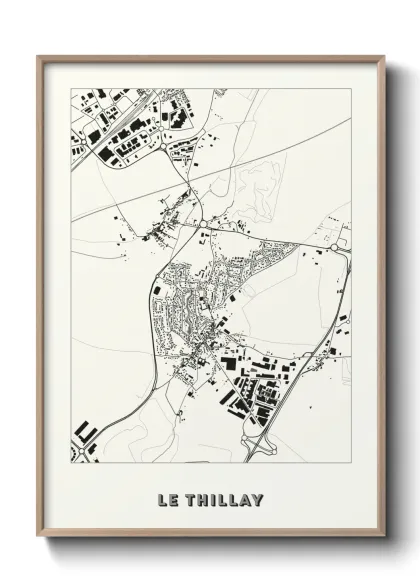 Une affiche de carte sur Le Thillay