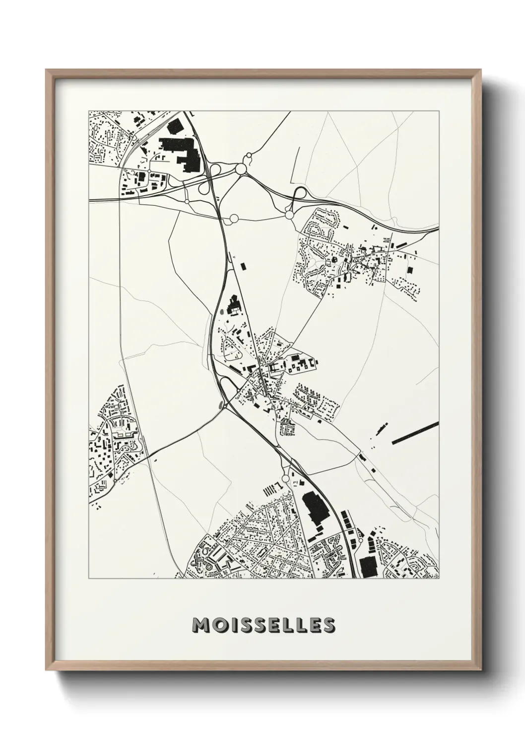 Un poster carte Moisselles