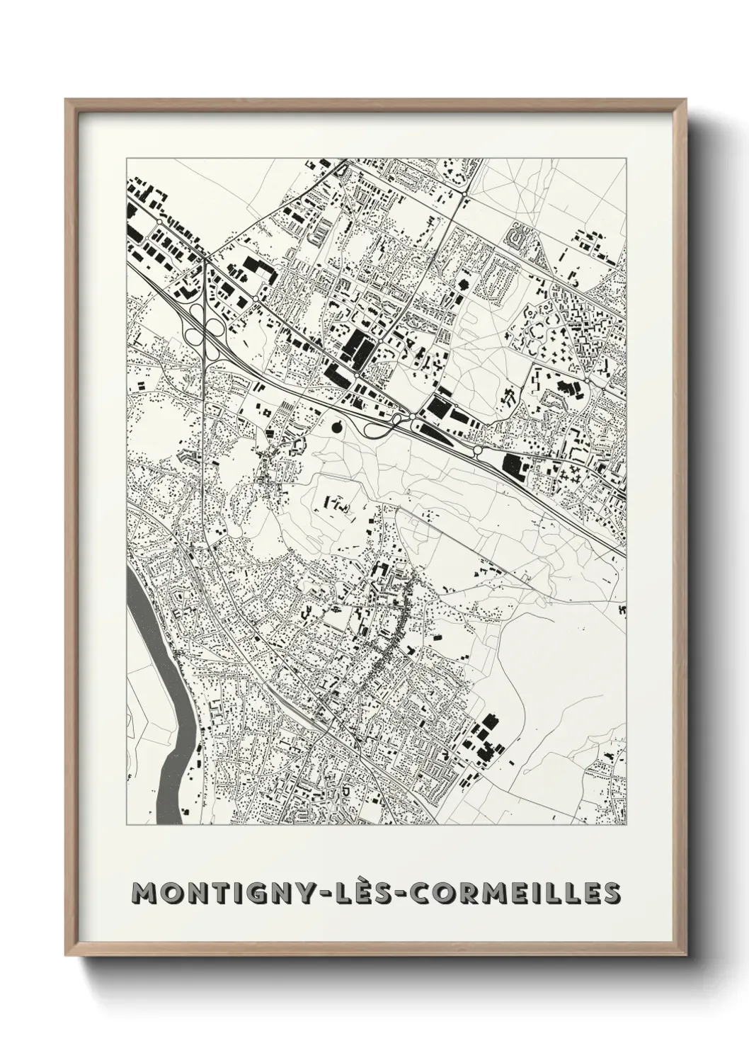 Un poster carte Montigny-lès-Cormeilles