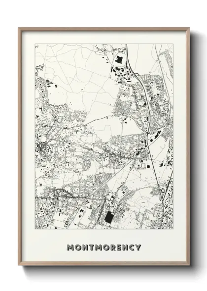 Une affiche de carte sur Montmorency