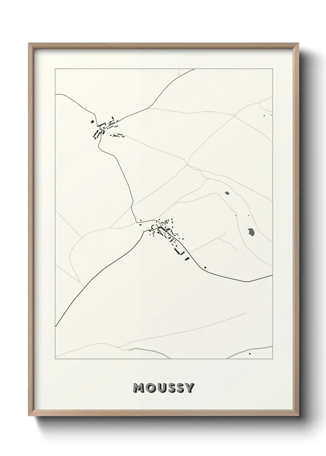 Un poster carte Moussy