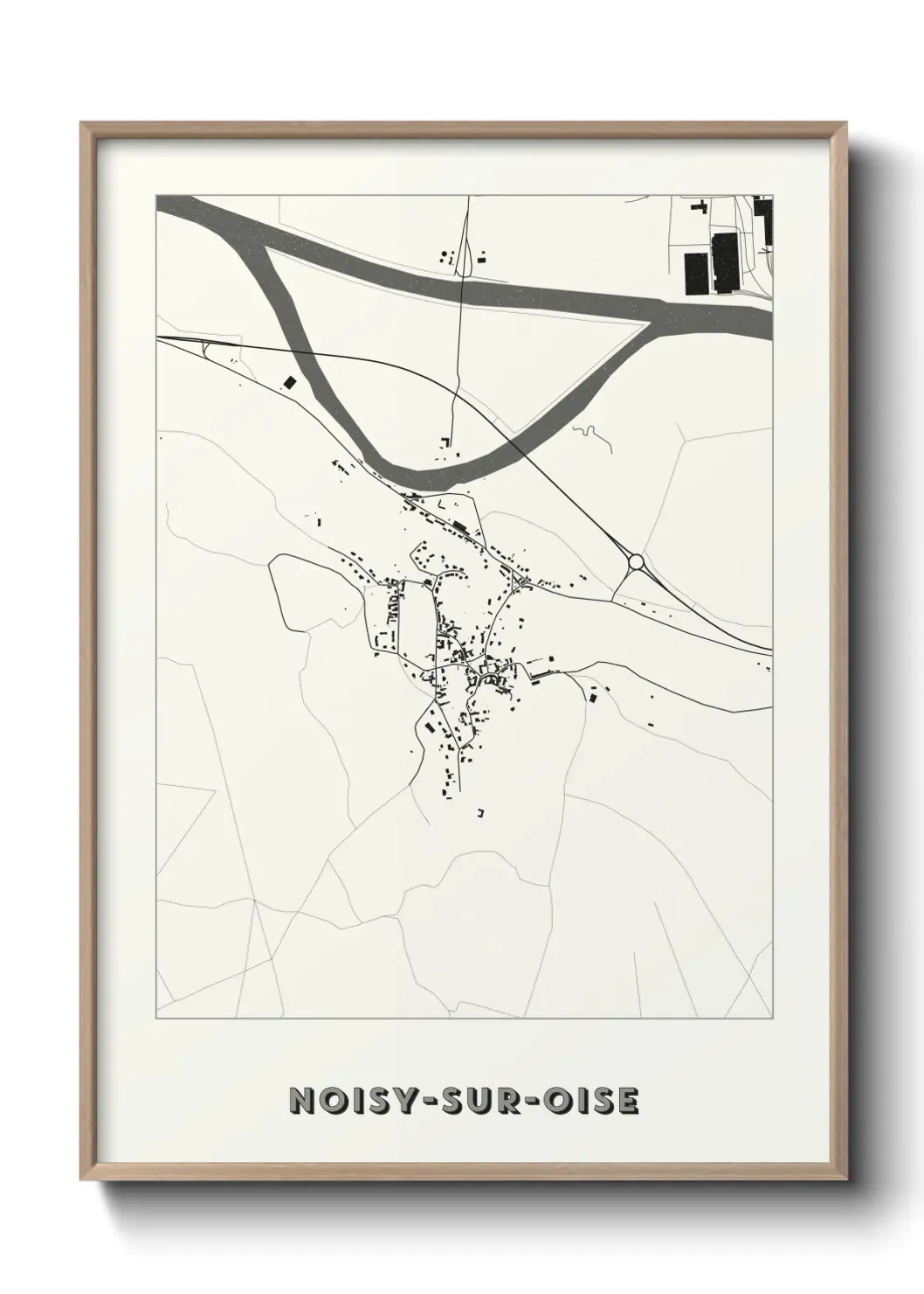 Un poster carte Noisy-sur-Oise