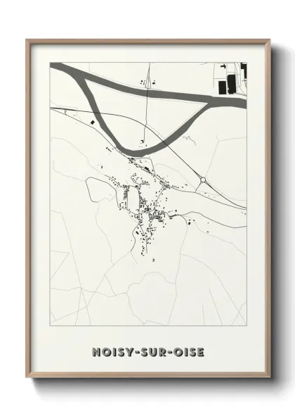 Une affiche de carte sur Noisy-sur-Oise