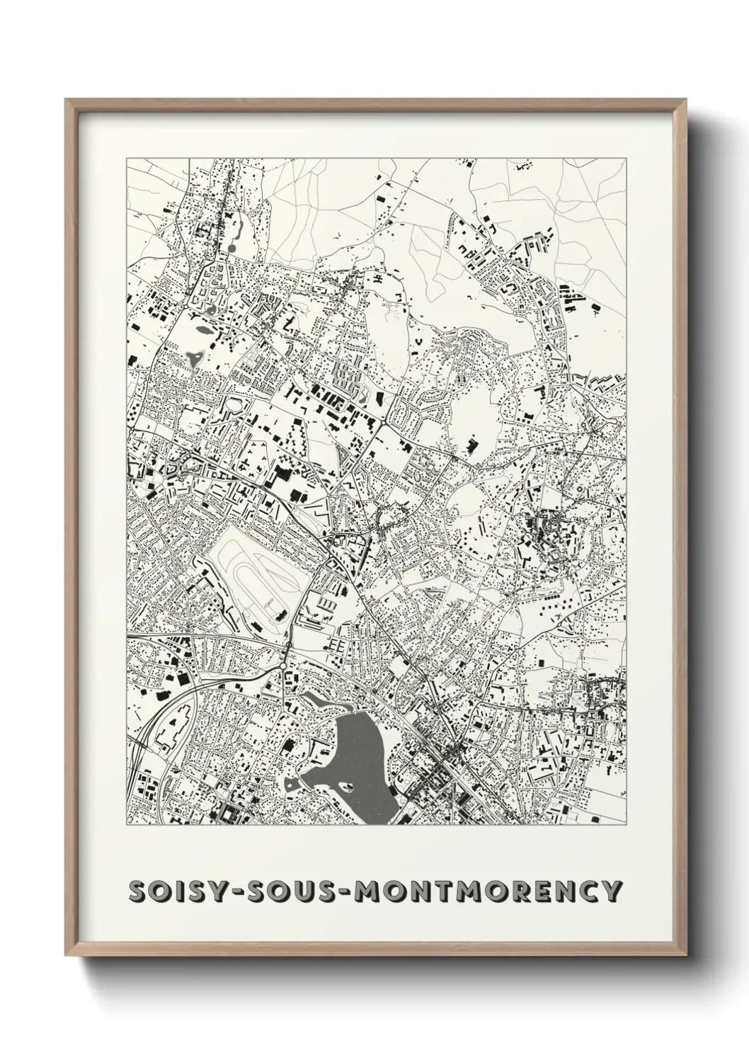 Un poster carte Soisy-sous-Montmorency