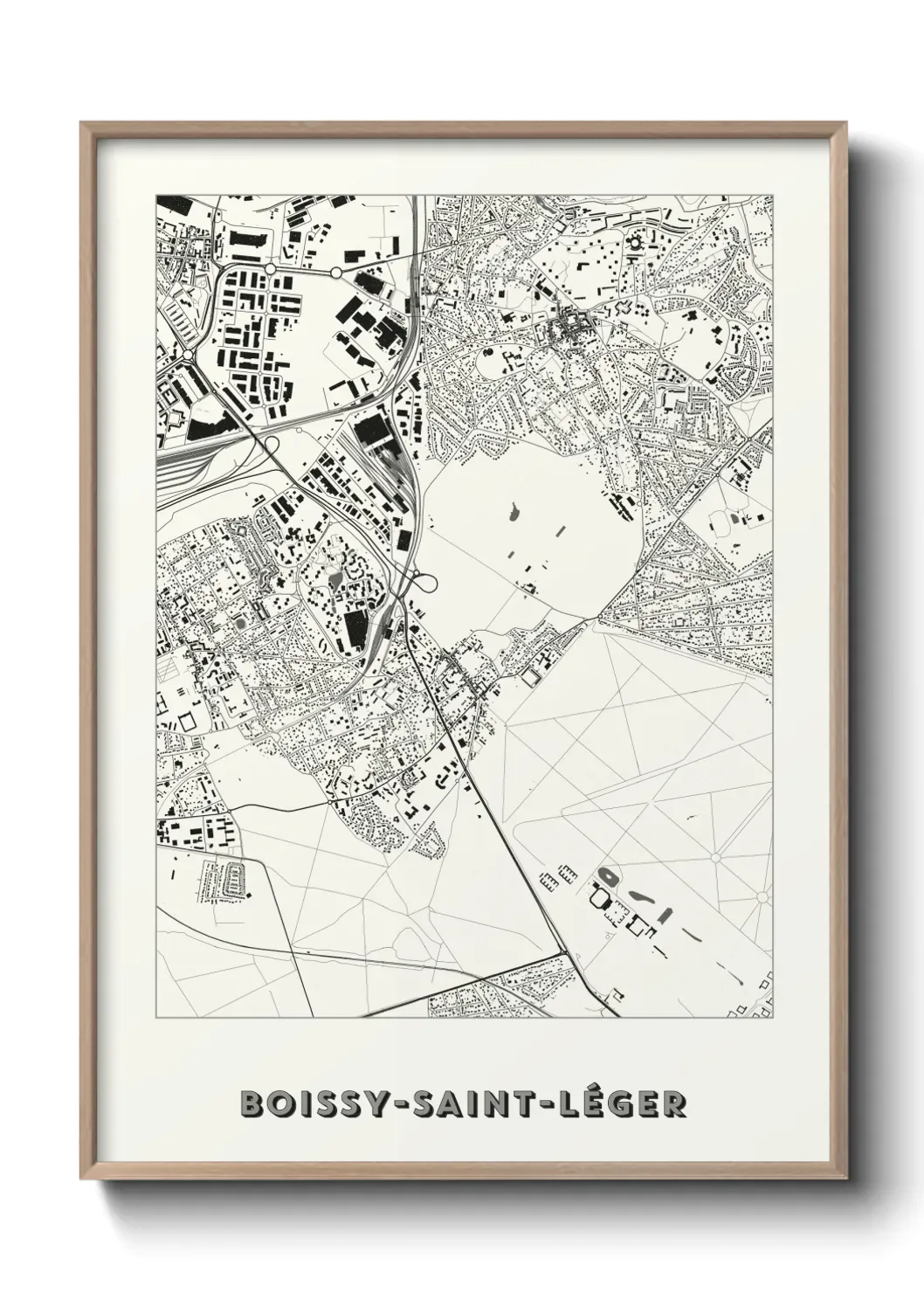 Un poster carte Boissy-Saint-Léger