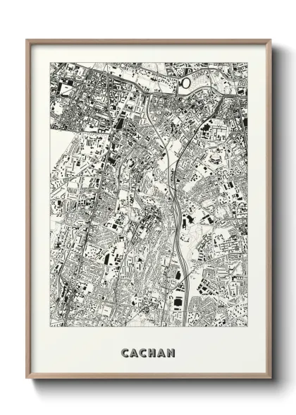 Une affiche de carte sur Cachan