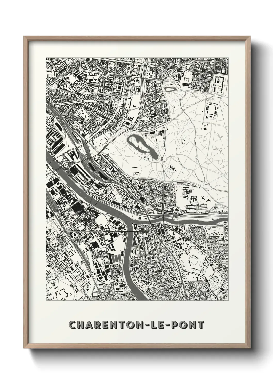 Un poster carte Charenton-le-Pont