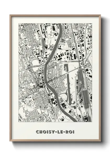 Une affiche de carte sur Choisy-le-Roi
