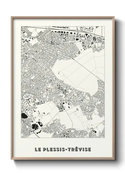 Une affiche de carte sur Le Plessis-Trévise