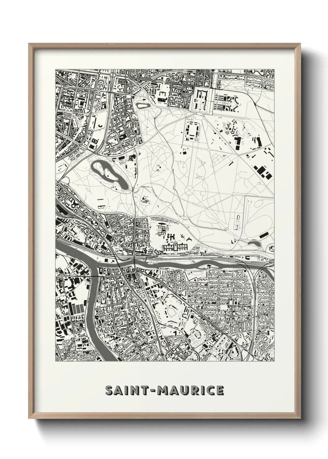 Un poster carte Saint-Maurice