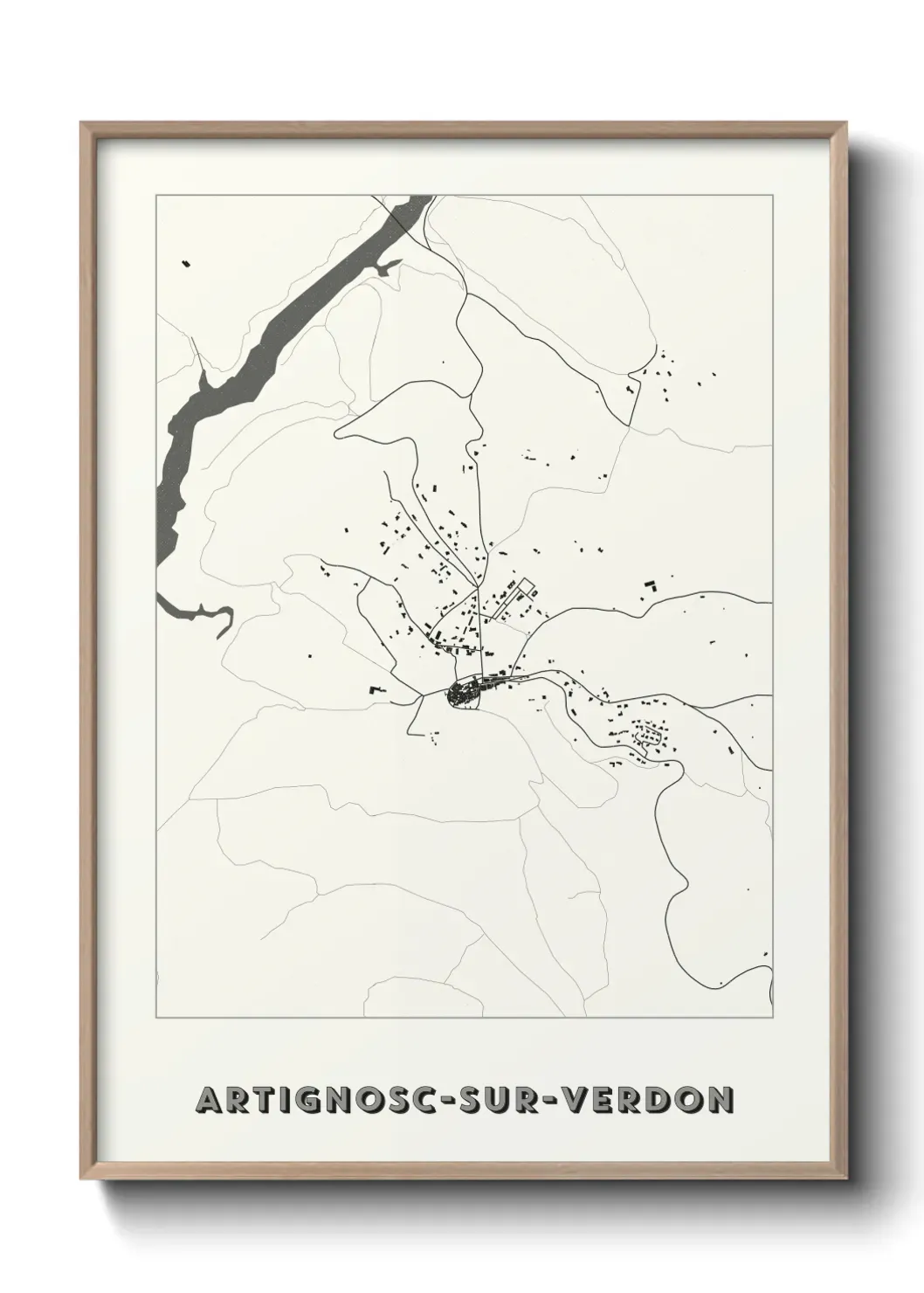 Un poster carte Artignosc-sur-Verdon