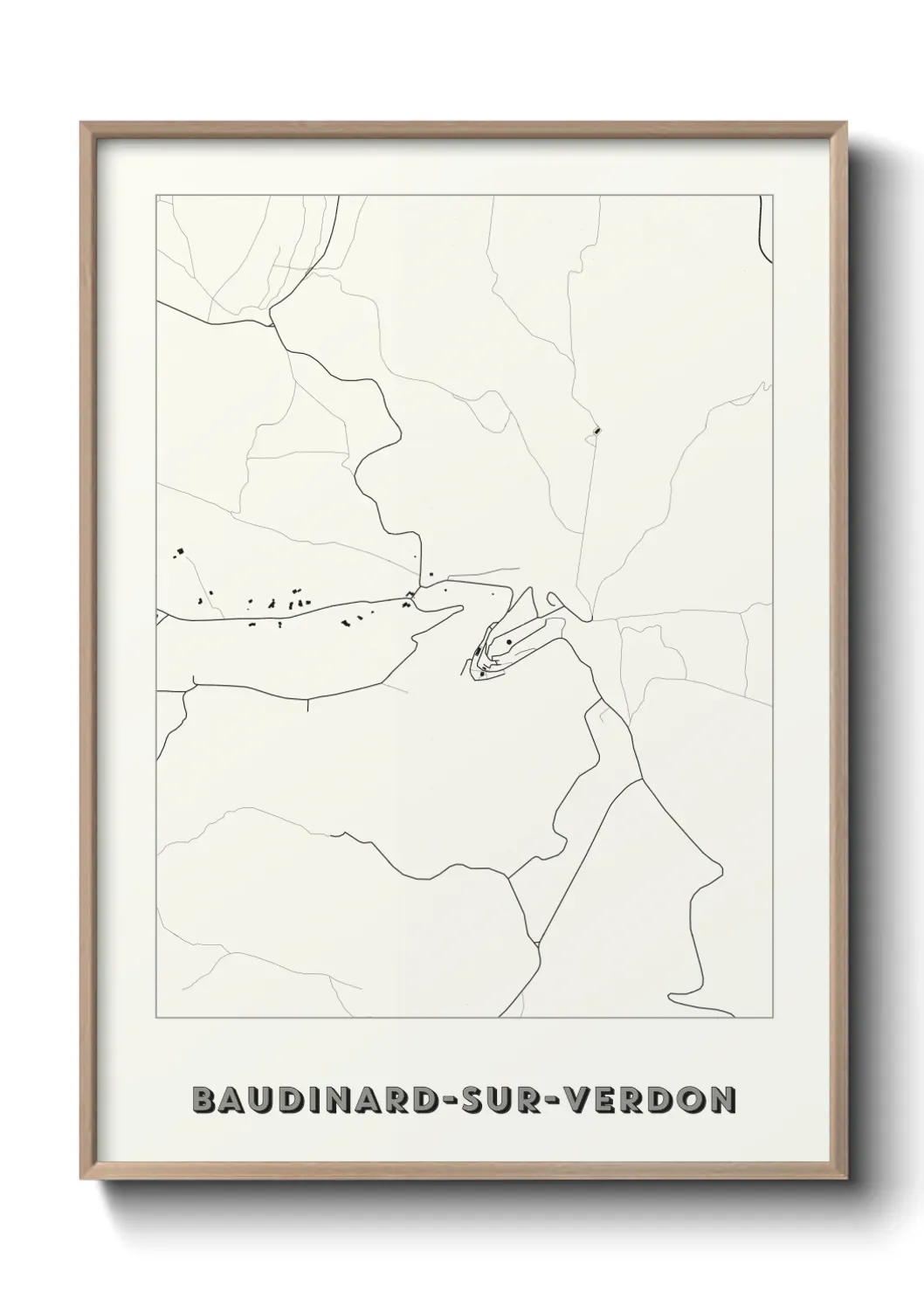 Un poster carte Baudinard-sur-Verdon