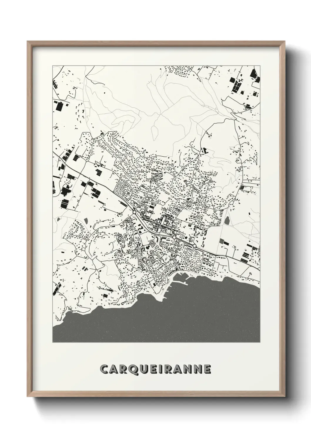 Un poster carte Carqueiranne