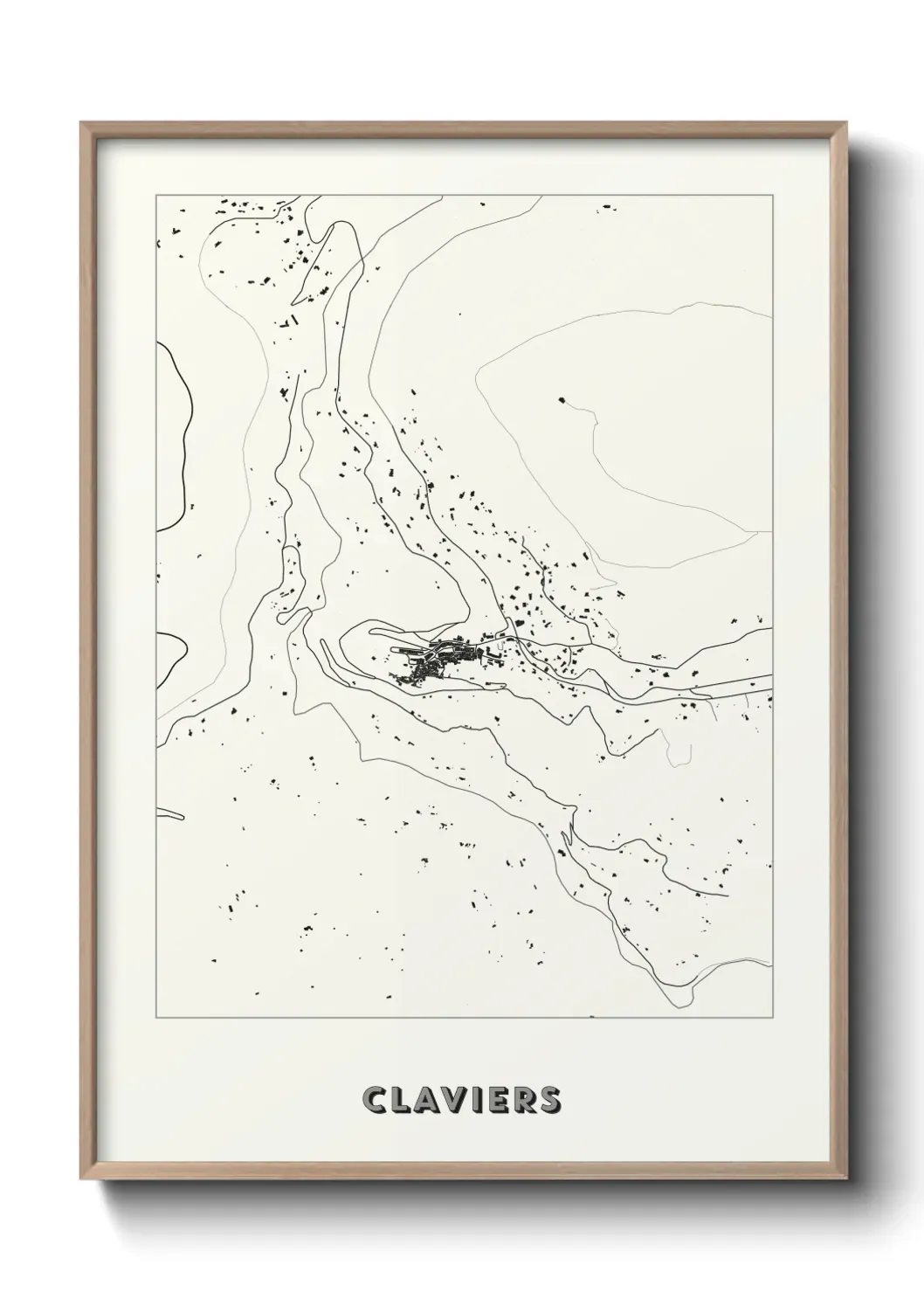 Un poster carte Claviers