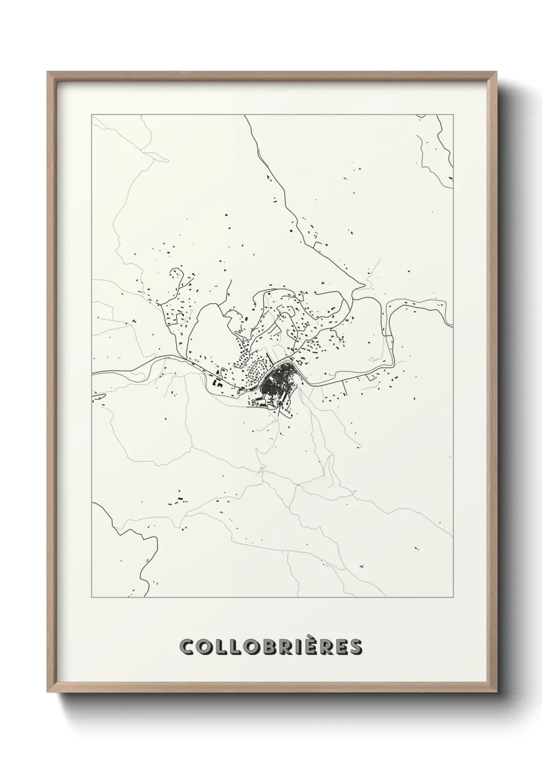 Un poster carte Collobrières