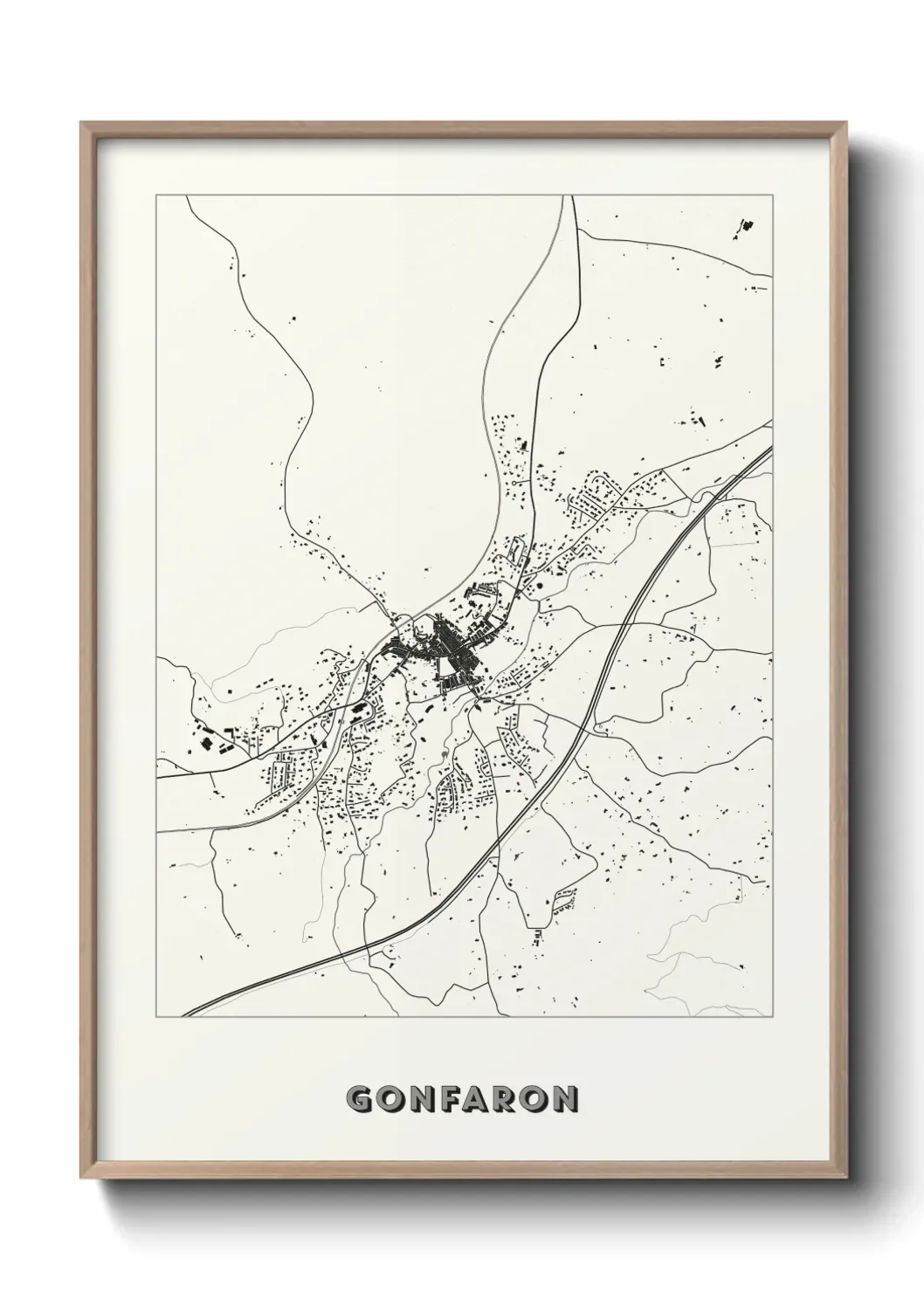 Un poster carte Gonfaron