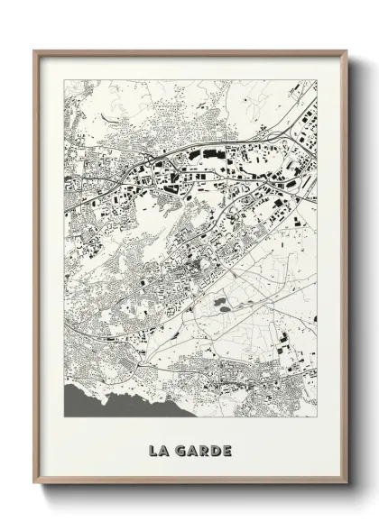 Une affiche de carte sur La Garde