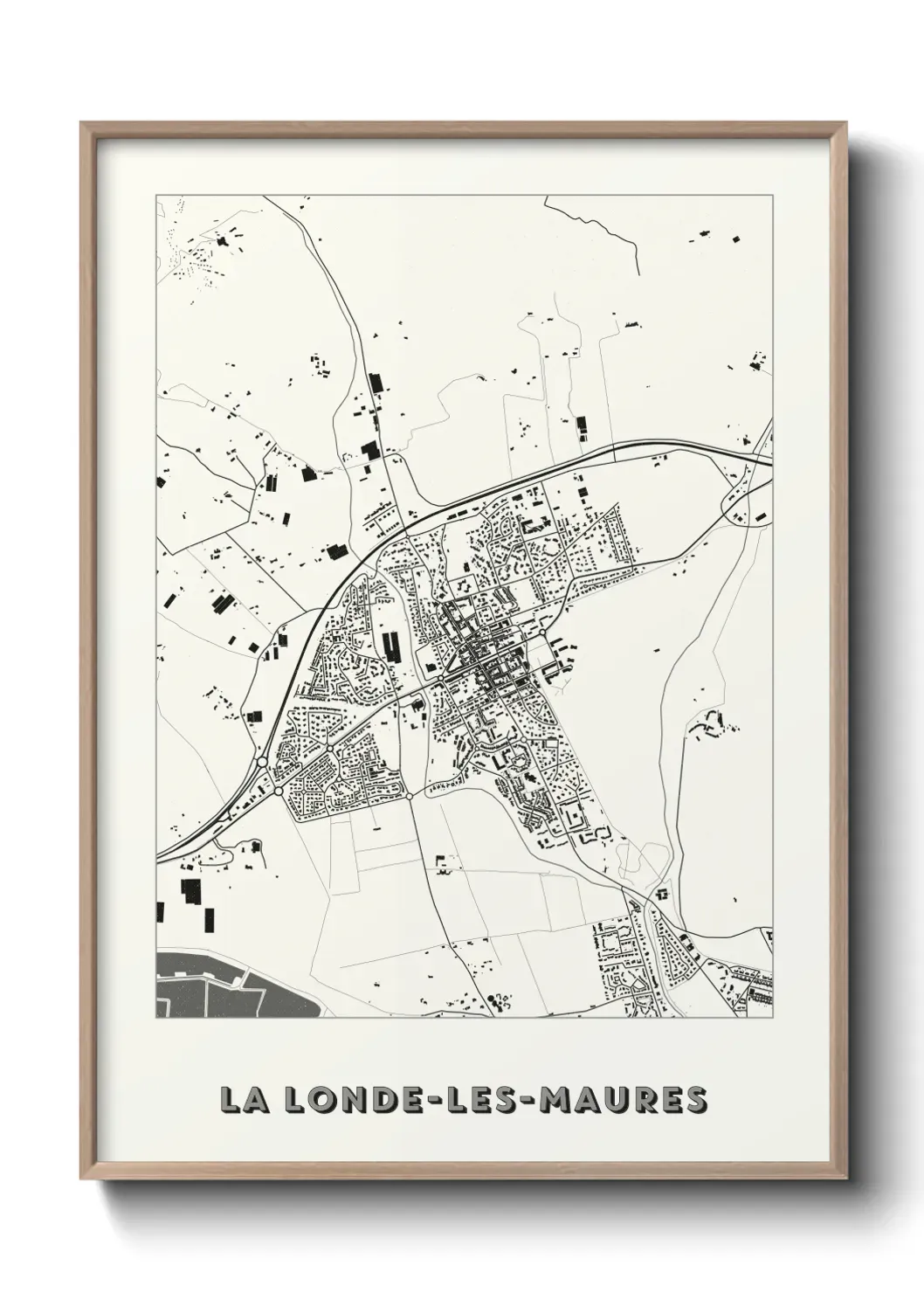 Un poster carte La Londe-les-Maures