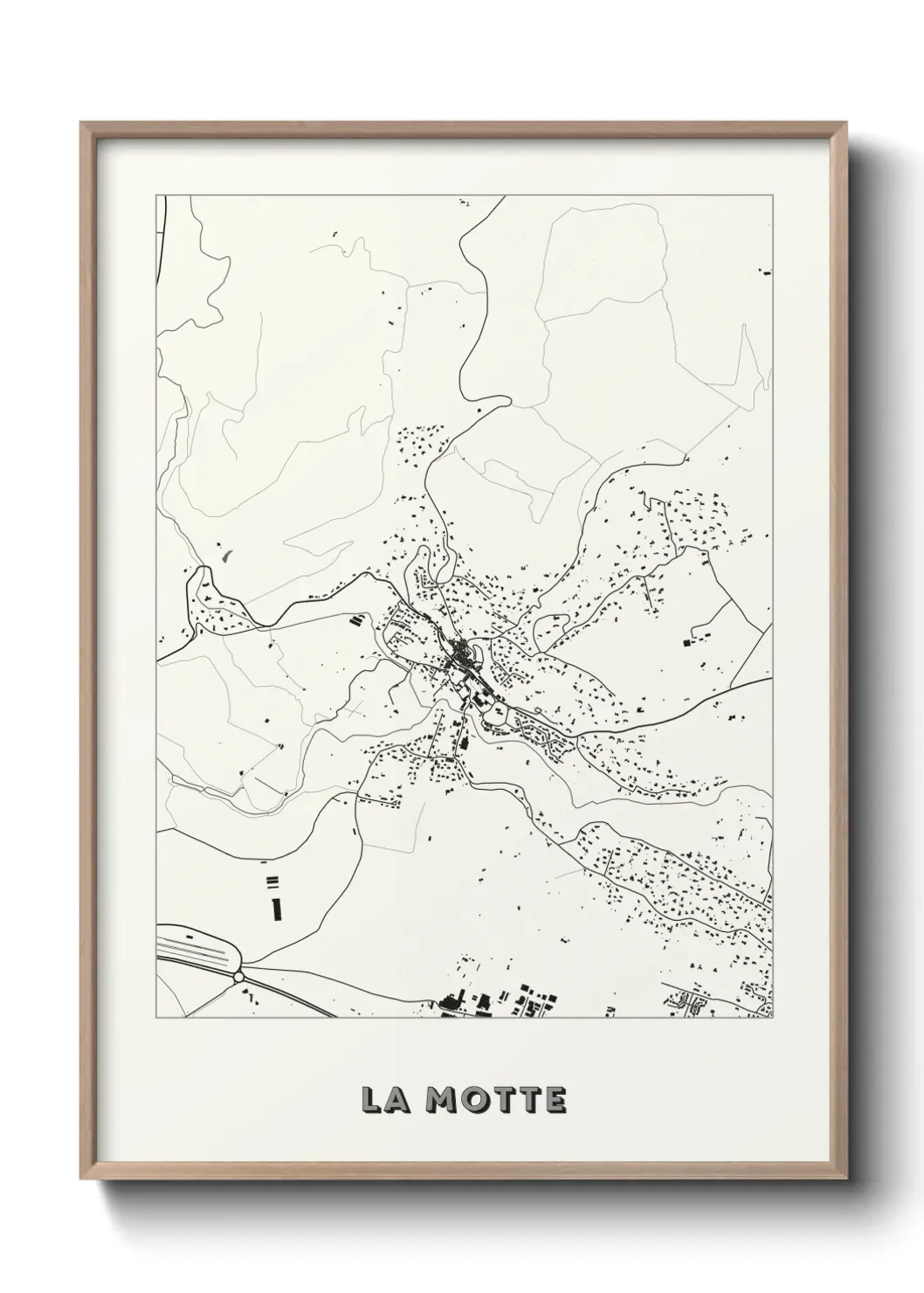 Un poster carte La Motte