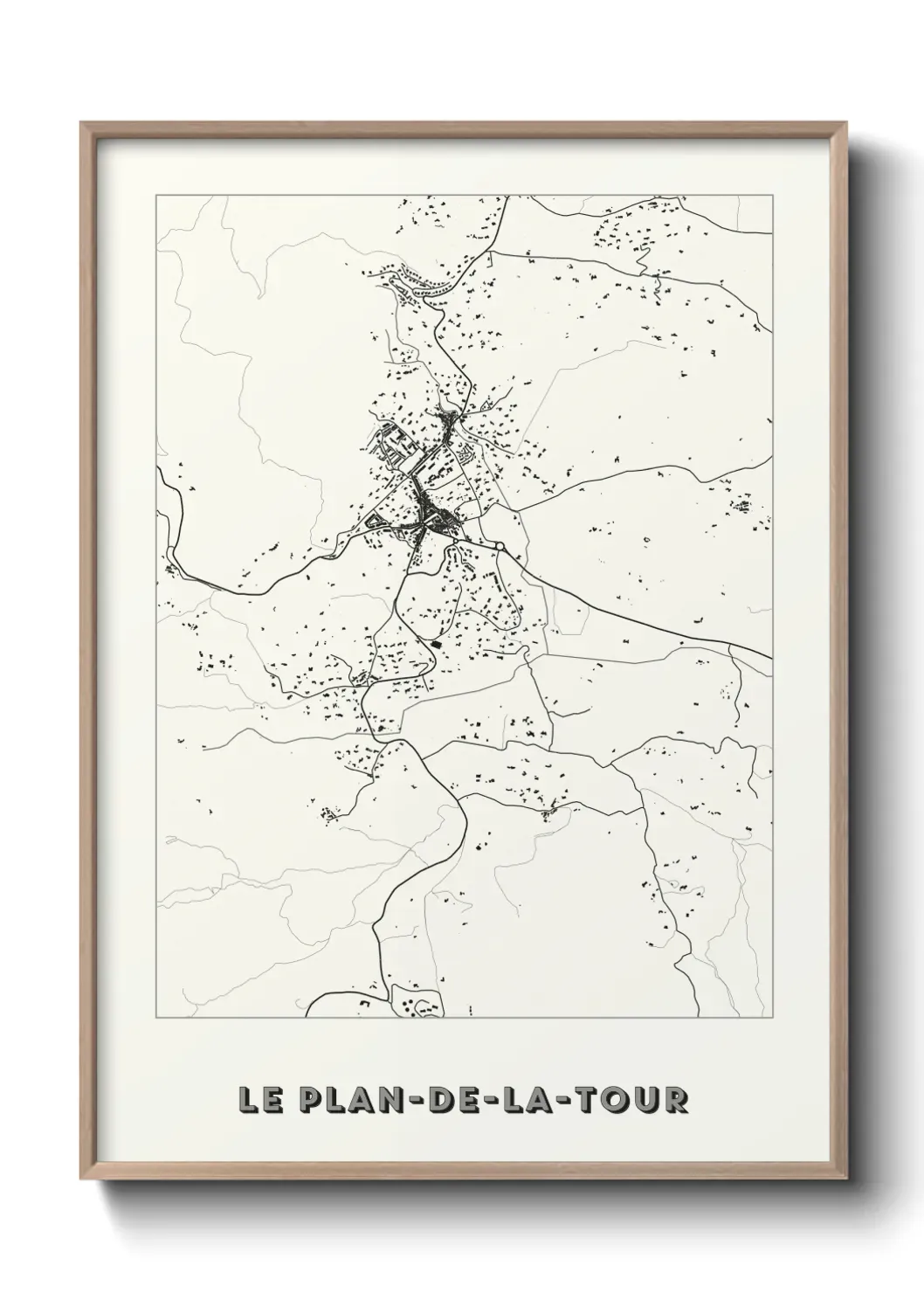 Un poster carte Le Plan-de-la-Tour