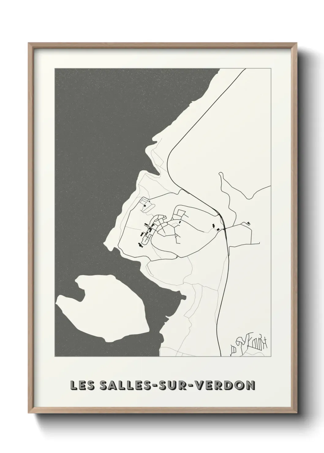 Un poster carte Les Salles-sur-Verdon