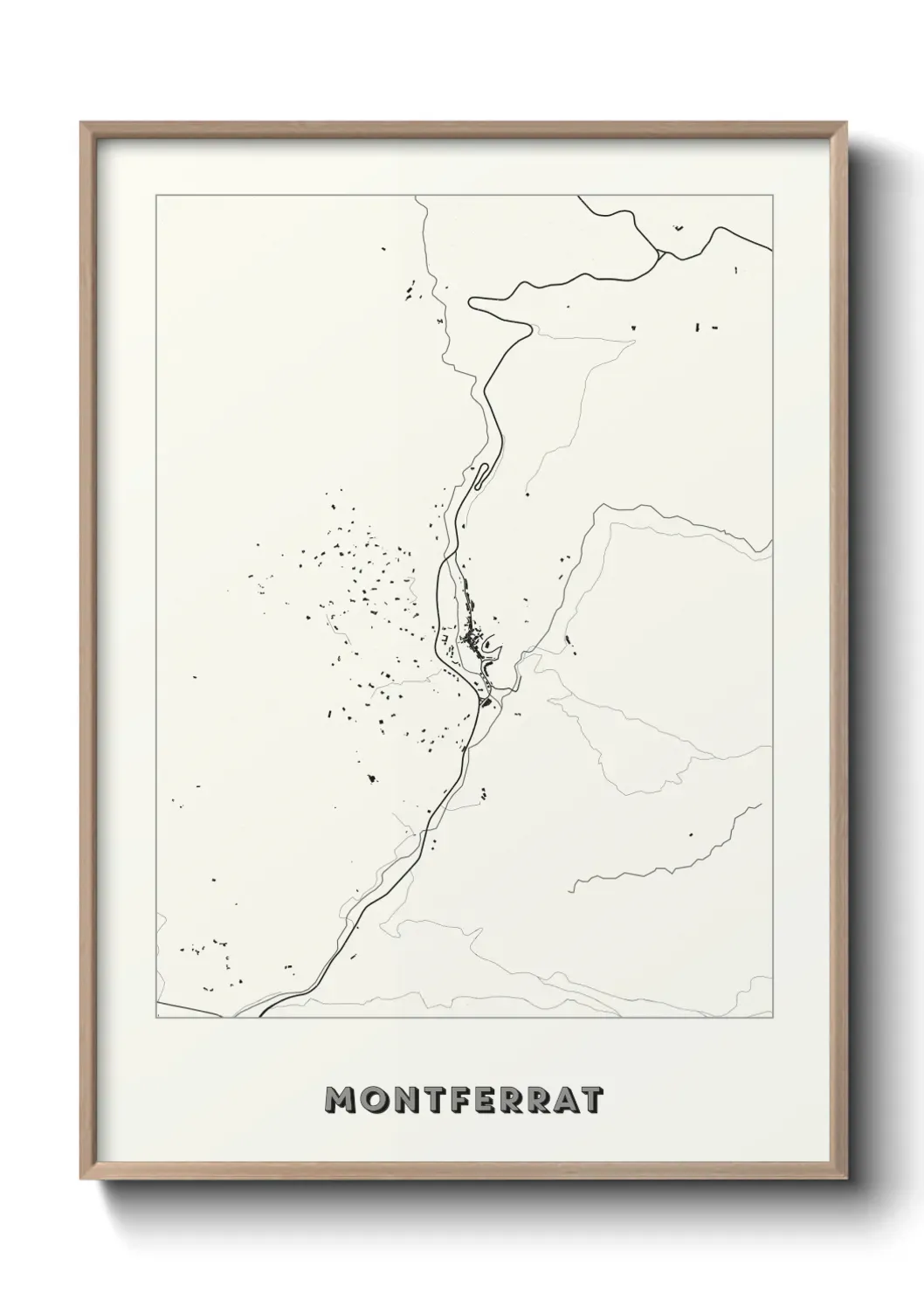 Un poster carte Montferrat