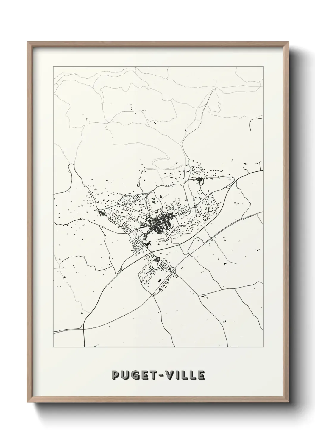 Un poster carte Puget-Ville