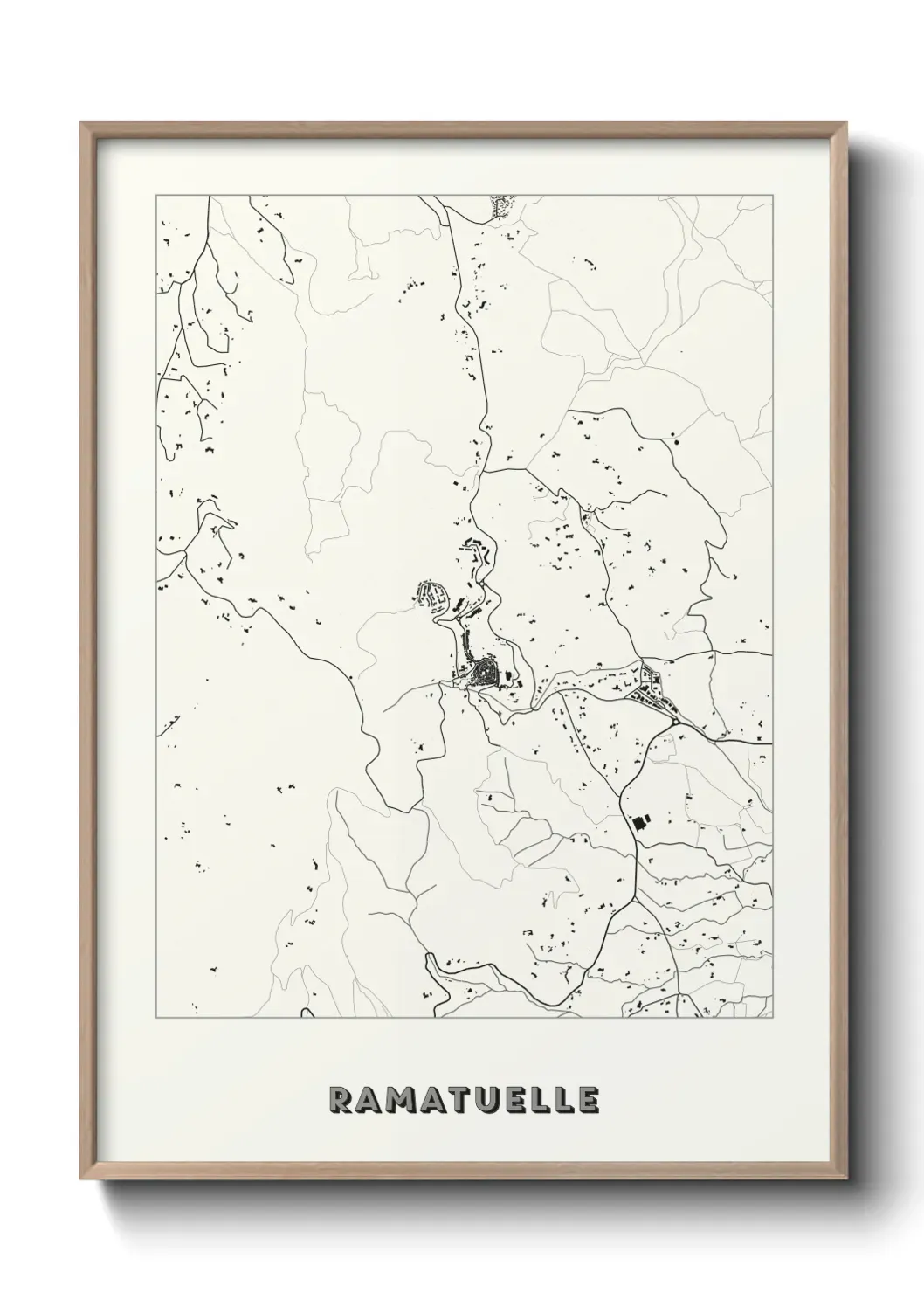 Un poster carte Ramatuelle