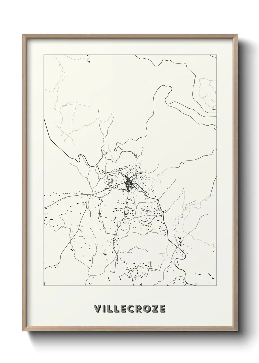 Un poster carte Villecroze