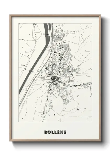 Une affiche de carte sur Bollène