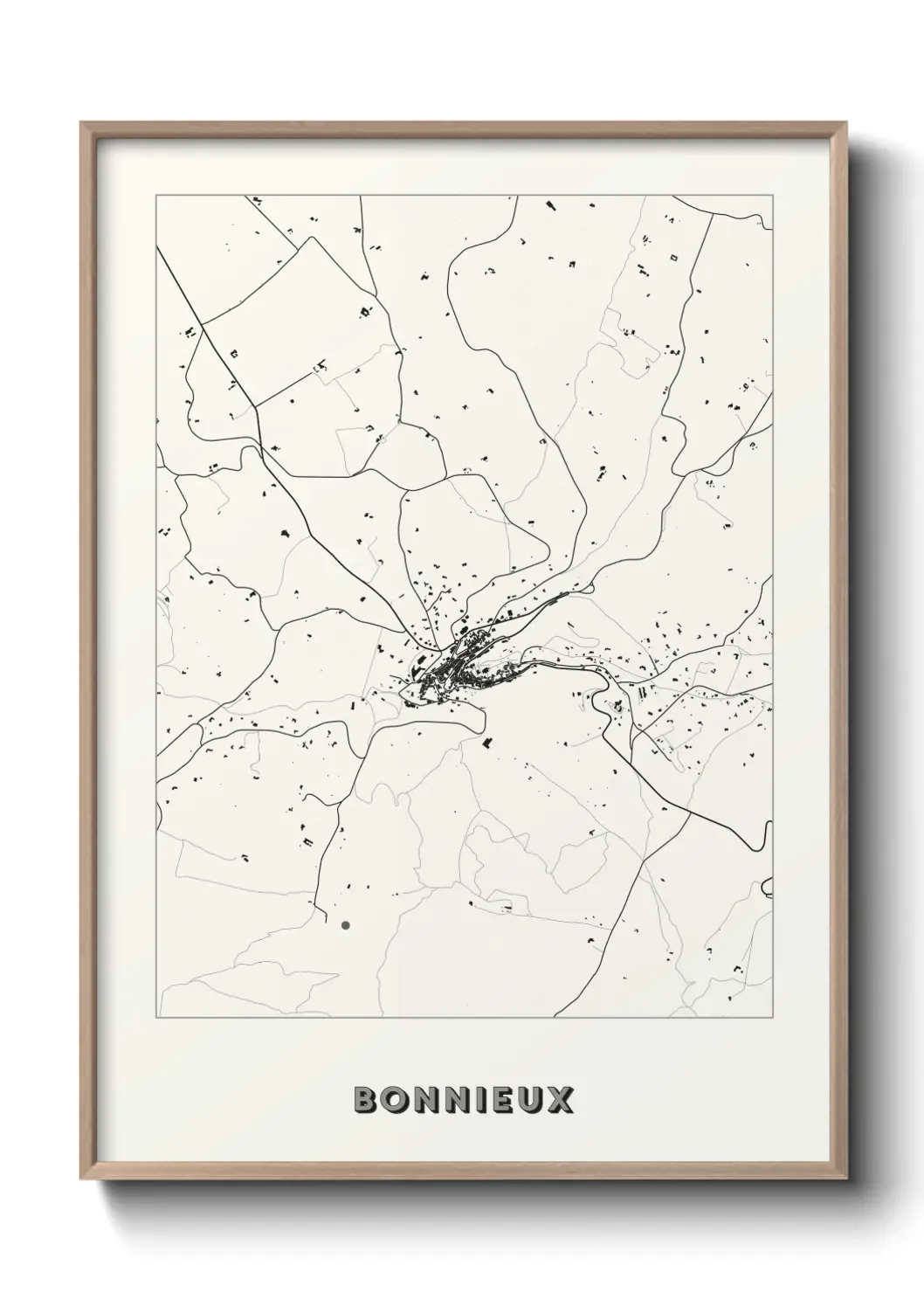Un poster carte Bonnieux