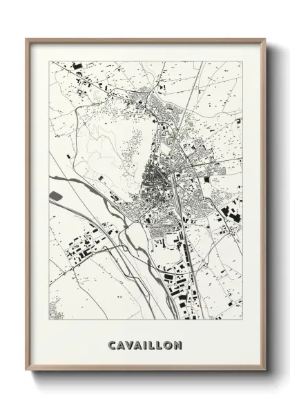 Une affiche de carte sur Cavaillon