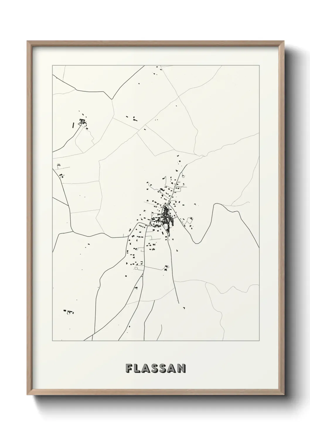 Un poster carte Flassan