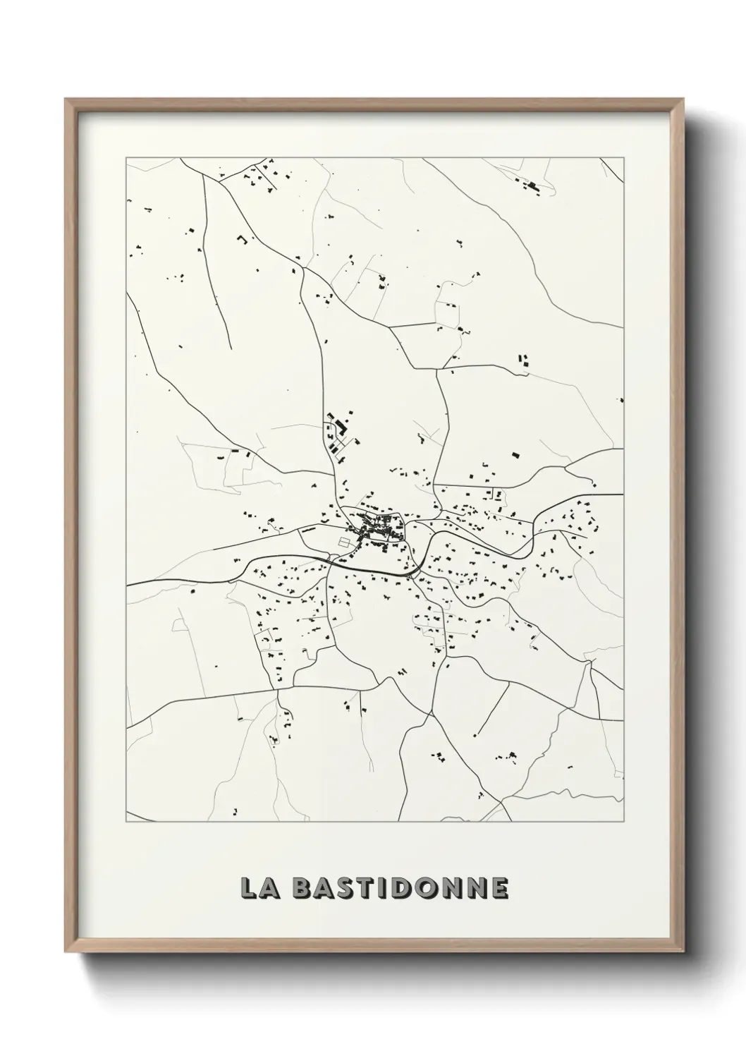 Un poster carte La Bastidonne