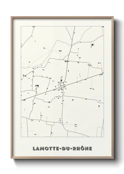 Une affiche de carte sur Lamotte-du-Rhône