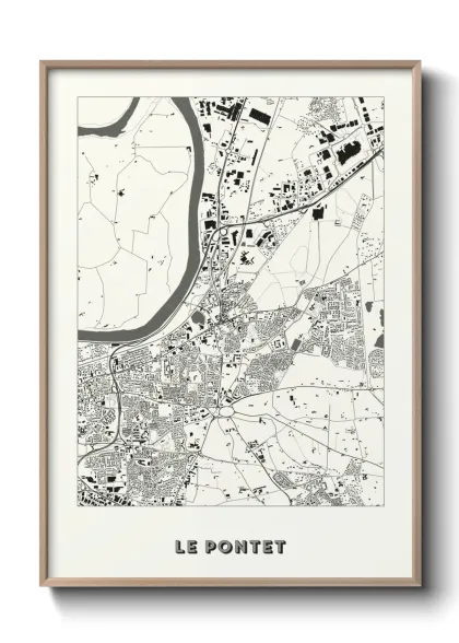 Une affiche de carte sur Le Pontet