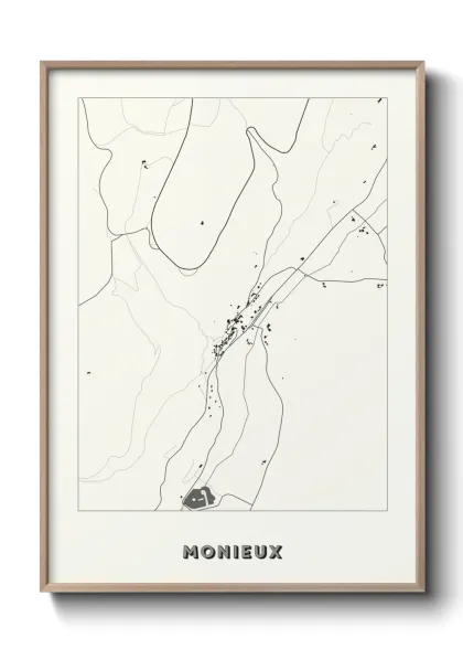 Une affiche de carte sur Monieux