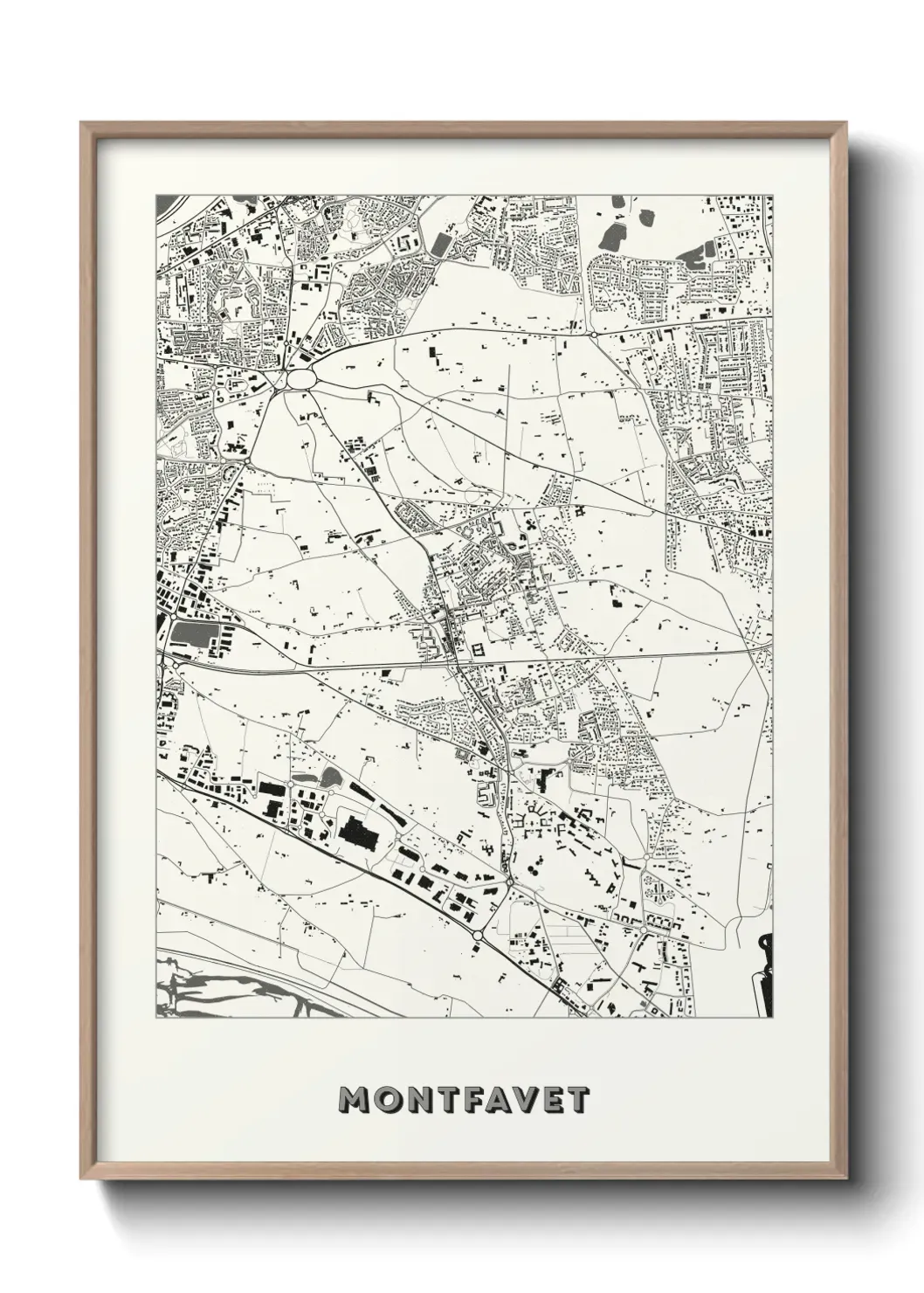 Un poster carte Montfavet