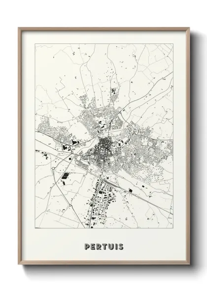 Une affiche de carte sur Pertuis