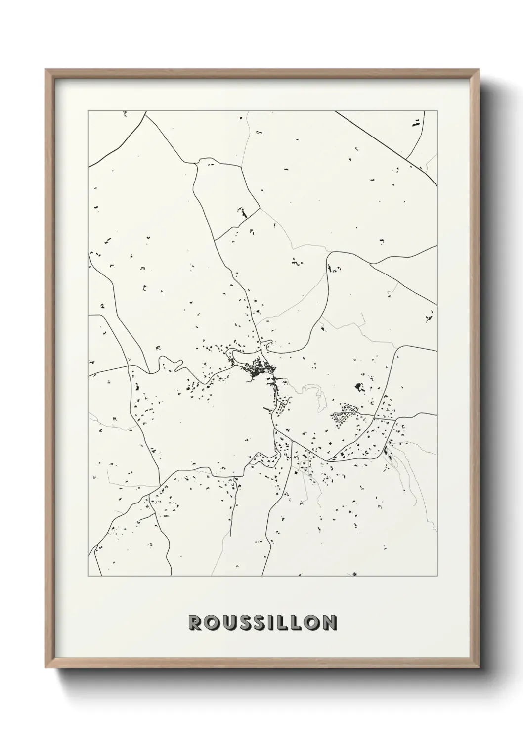 Un poster carte Roussillon