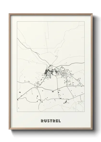 Une affiche de carte sur Rustrel
