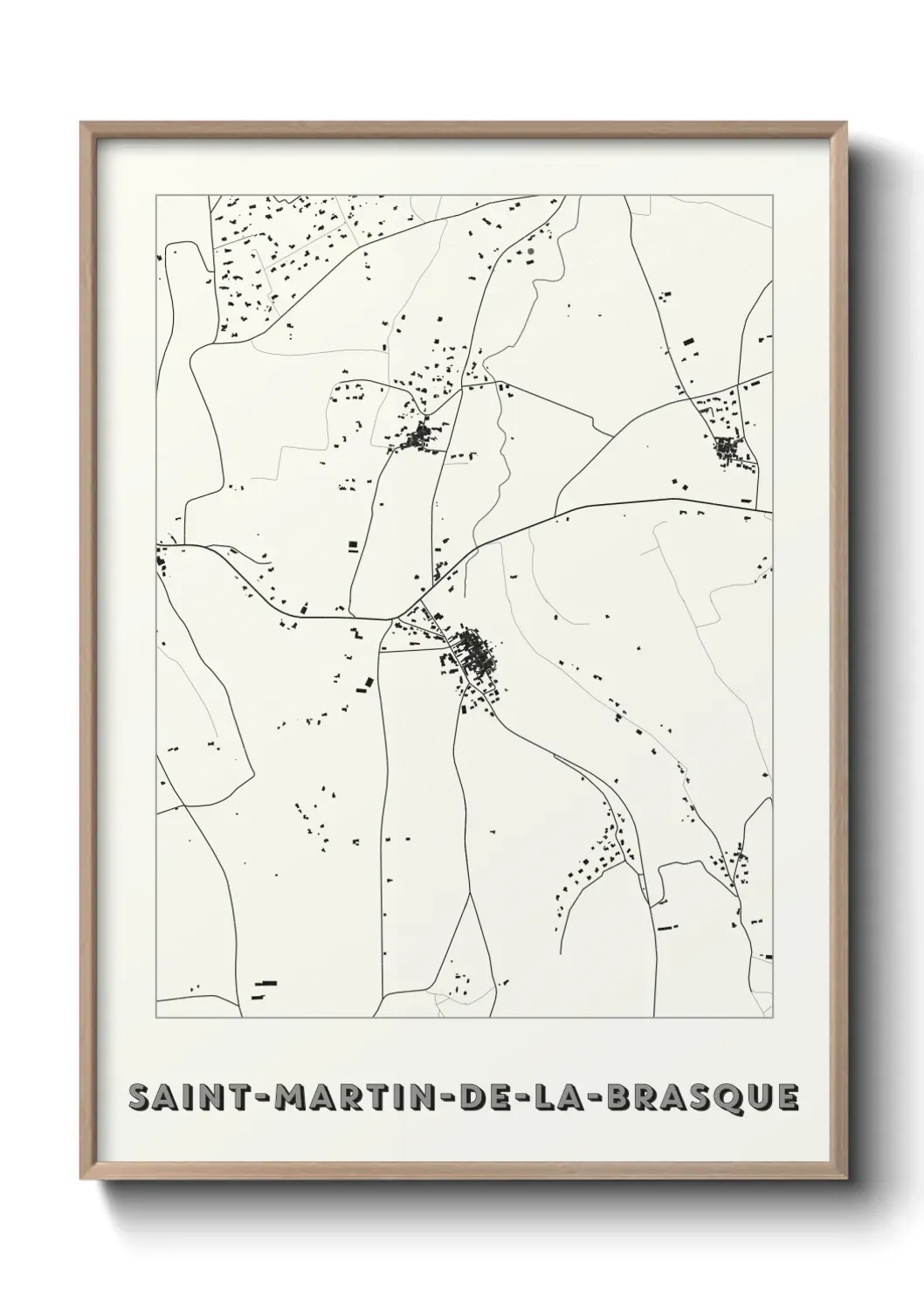 Un poster carte Saint-Martin-de-la-Brasque