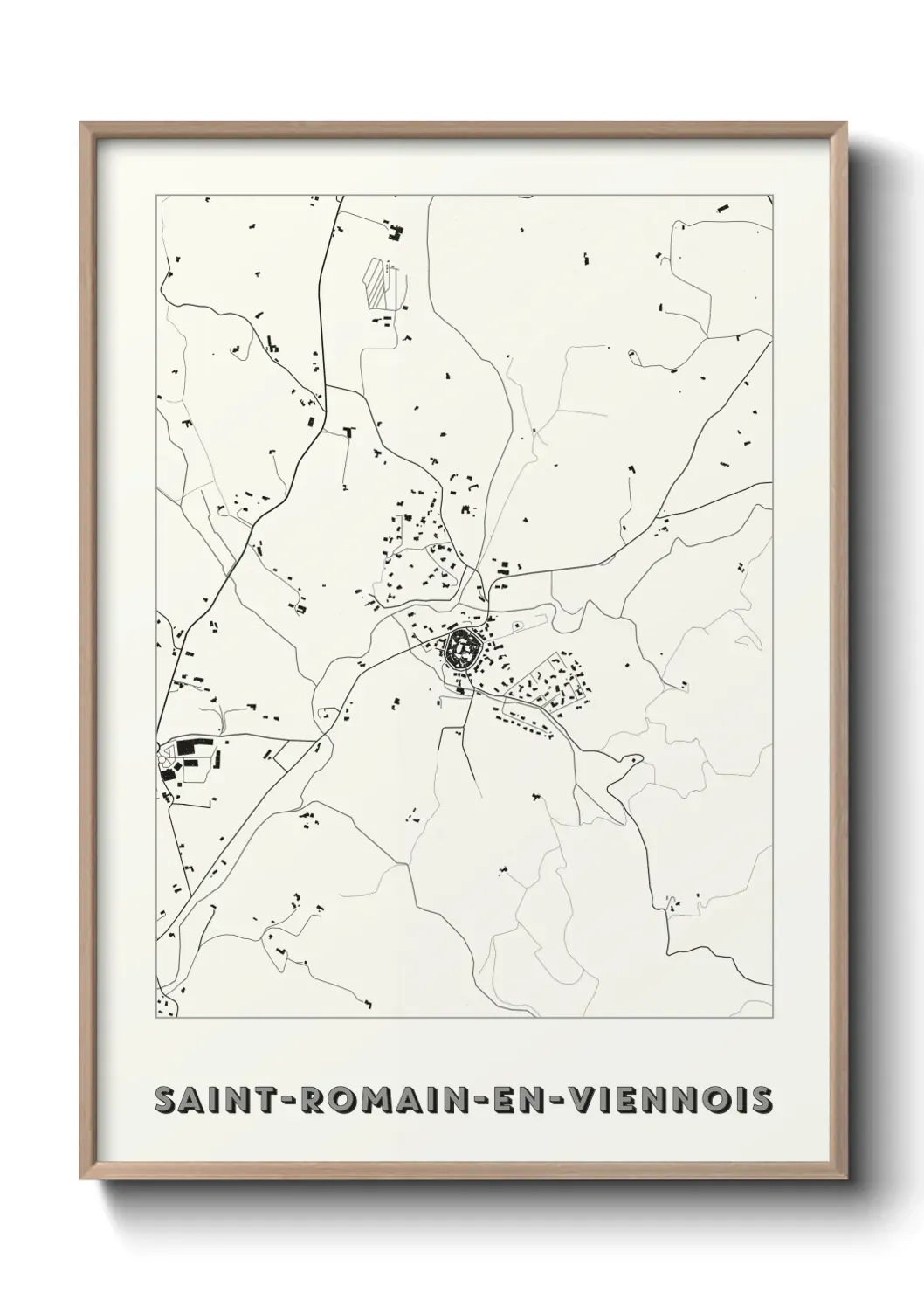 Un poster carte Saint-Romain-en-Viennois