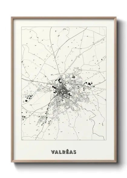 Une affiche de carte sur Valréas