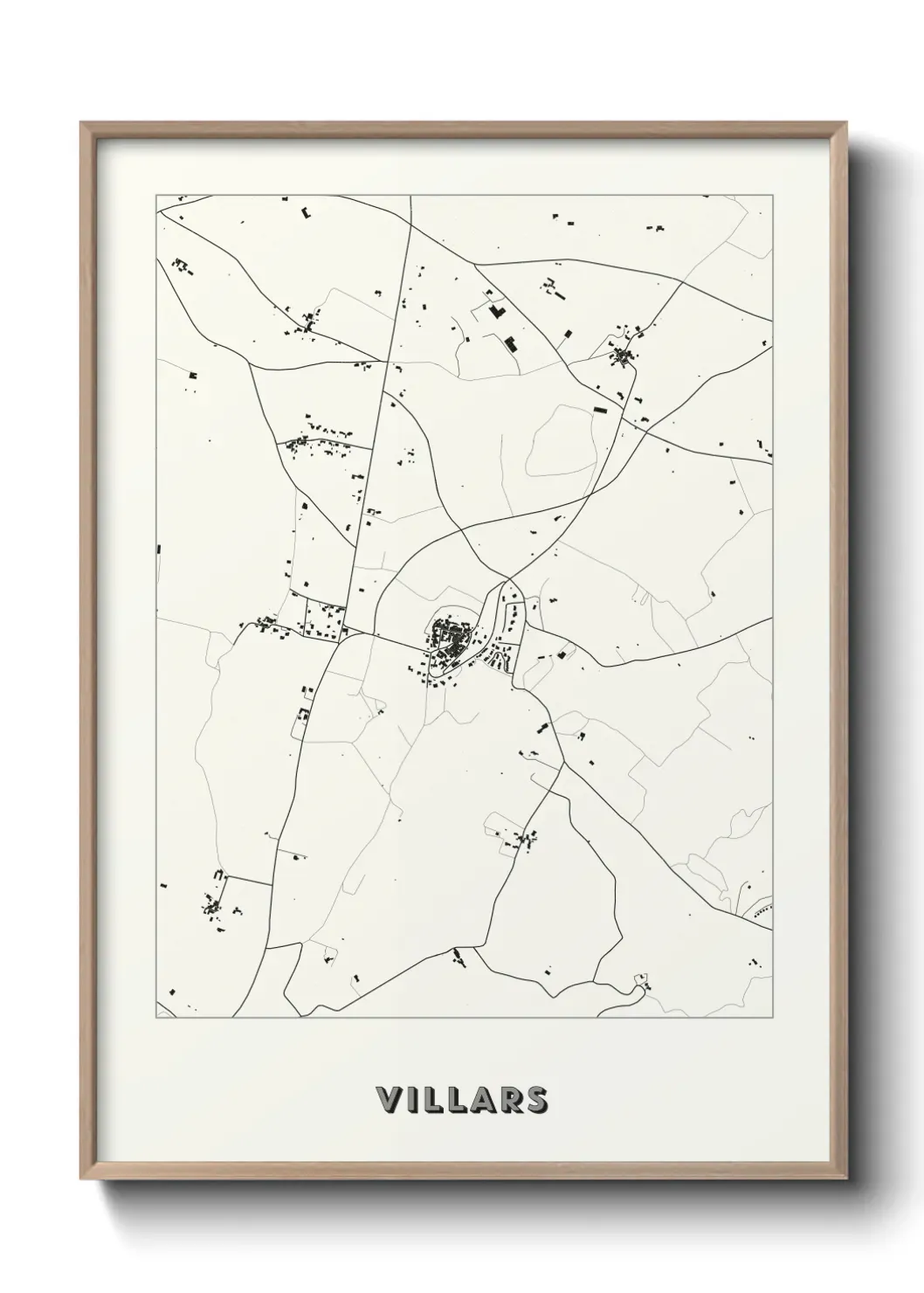 Un poster carte Villars
