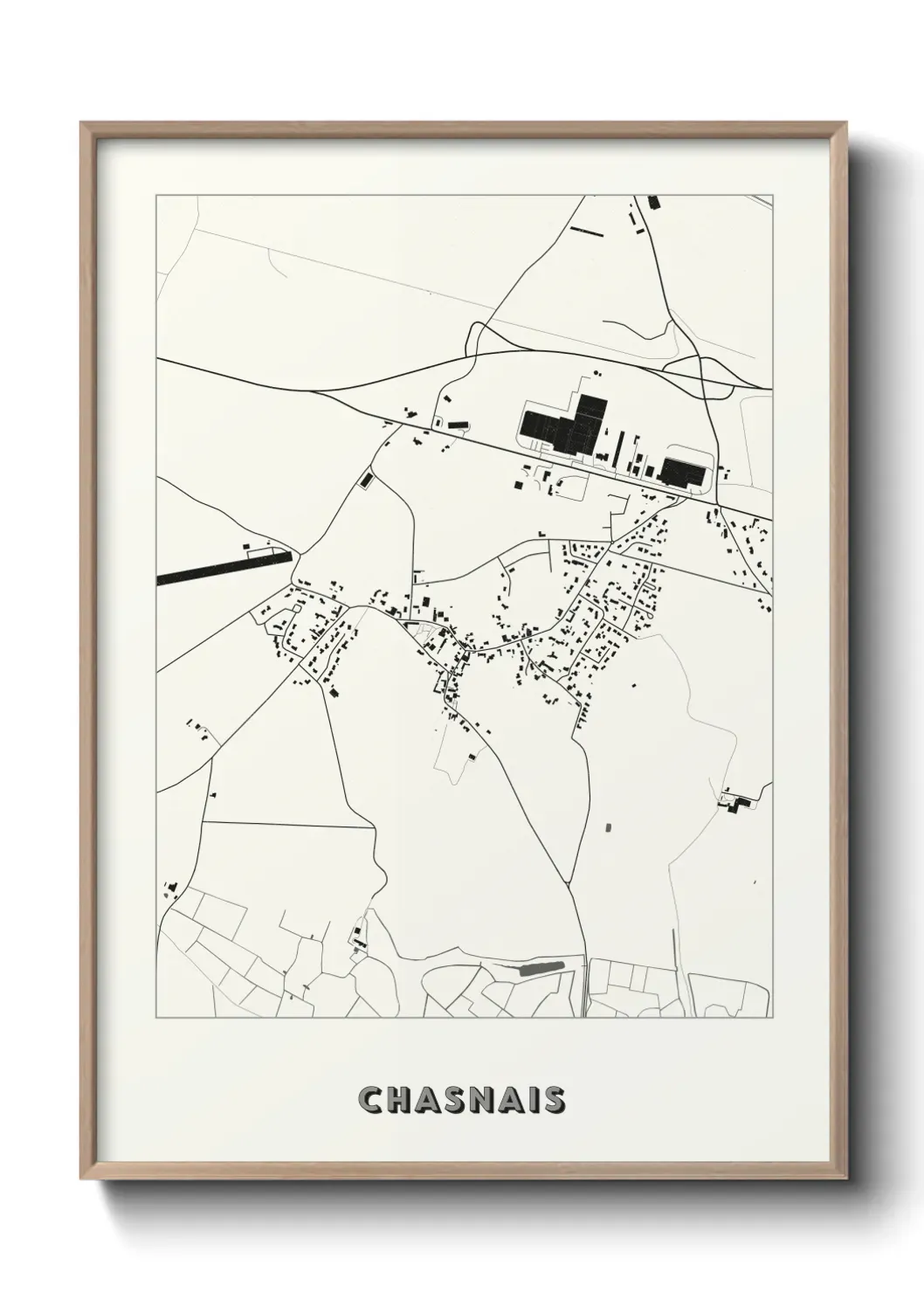Un poster carte Chasnais