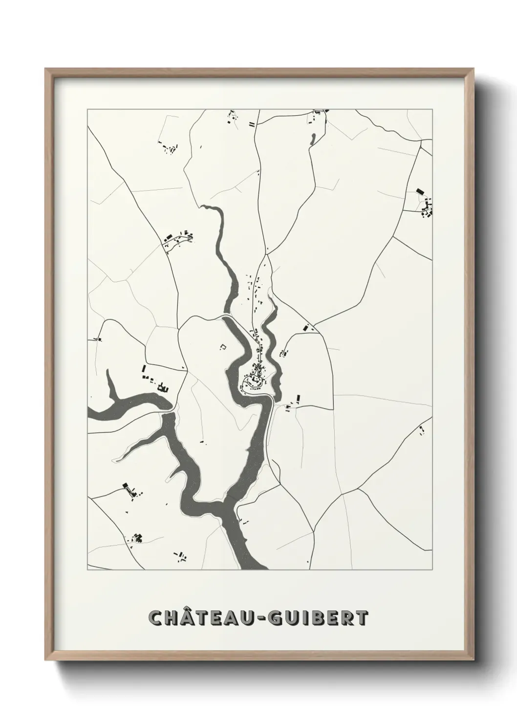 Un poster carte Château-Guibert