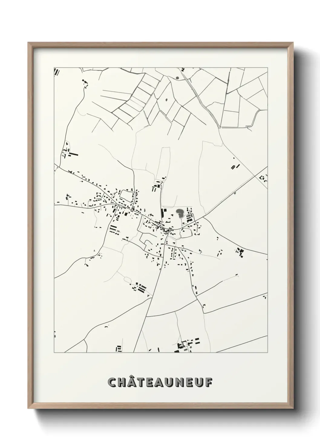 Un poster carte Châteauneuf