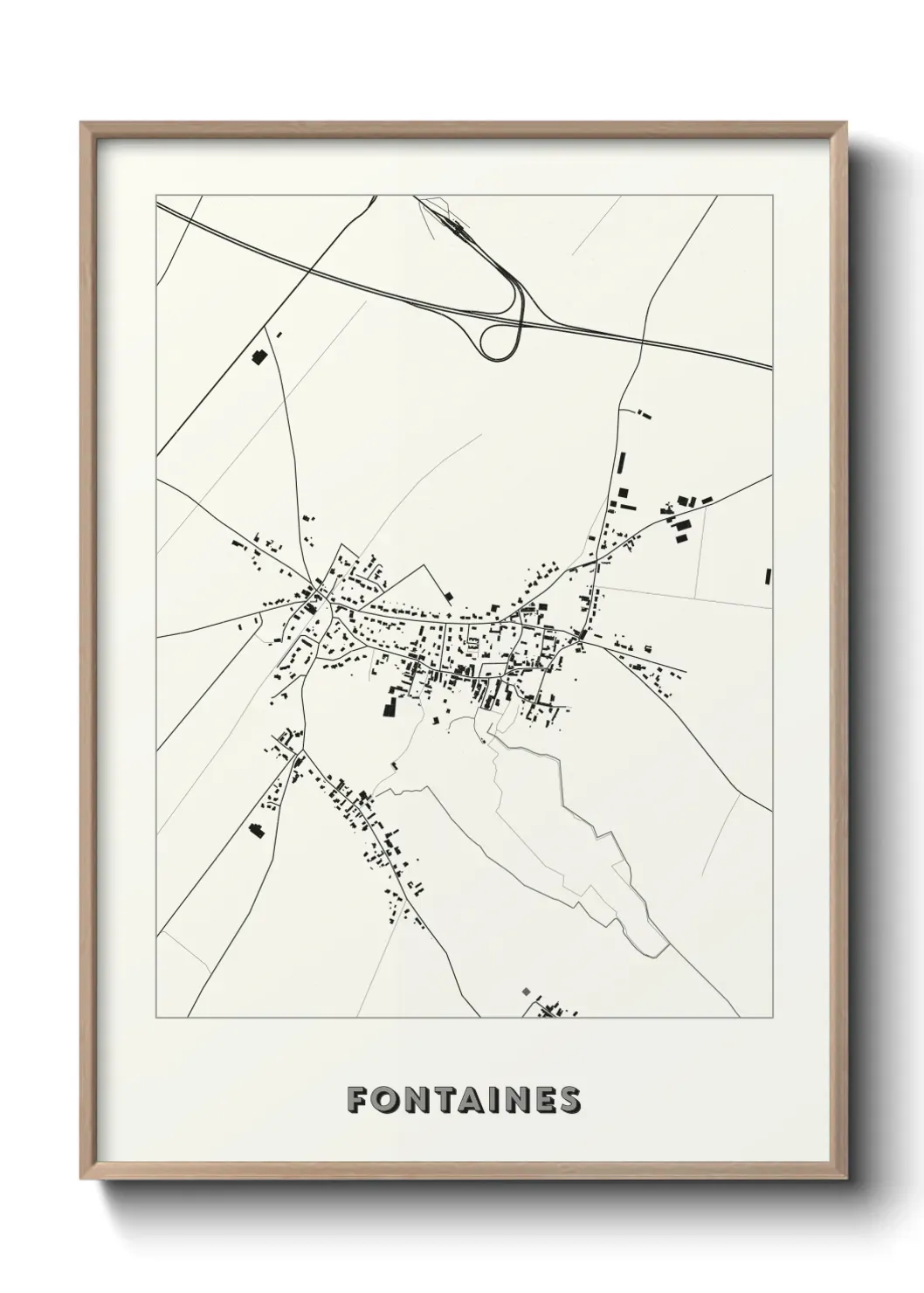 Un poster carte Fontaines