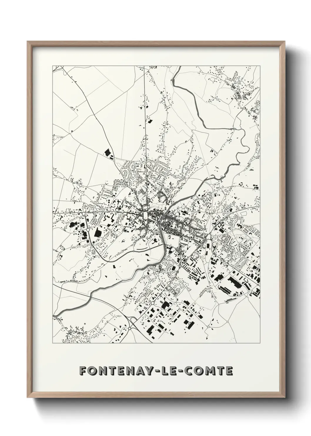 Un poster carteFontenay-le-Comte